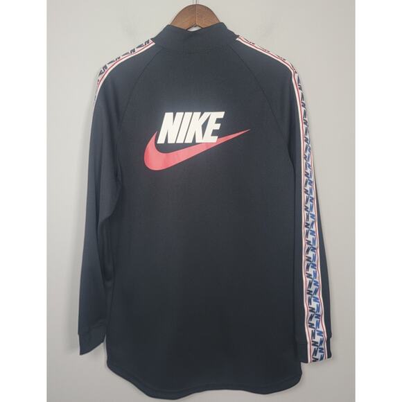 Nike Black Performance Jacket with Red and Blue Accents - Picture 2 of 14
